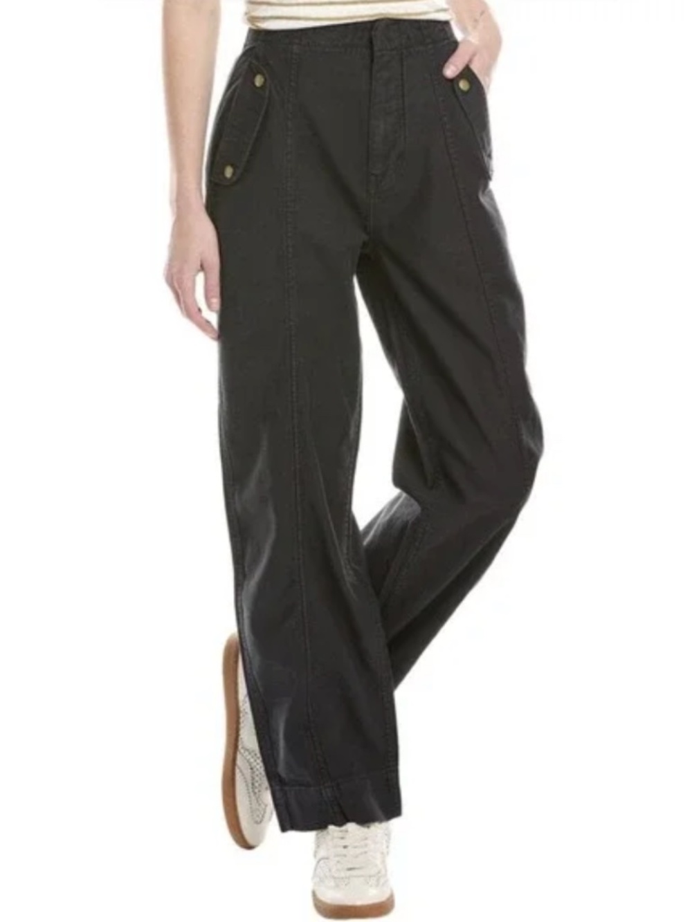 Frame Denim Utility Barrel Jeans Washed Black 27